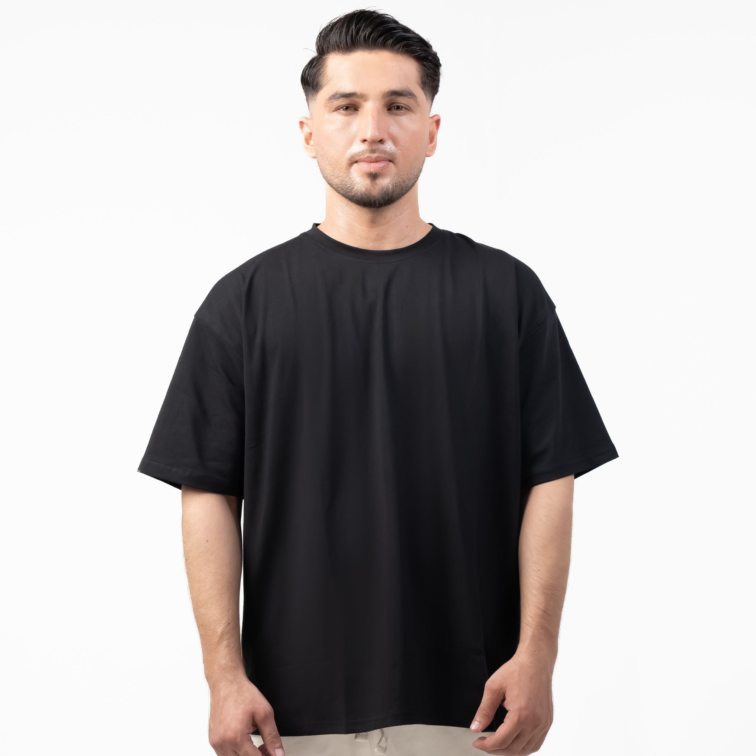 WOLFMODE_77 OVERSIZED TEE — WAR BLACK — Additional angle (5)