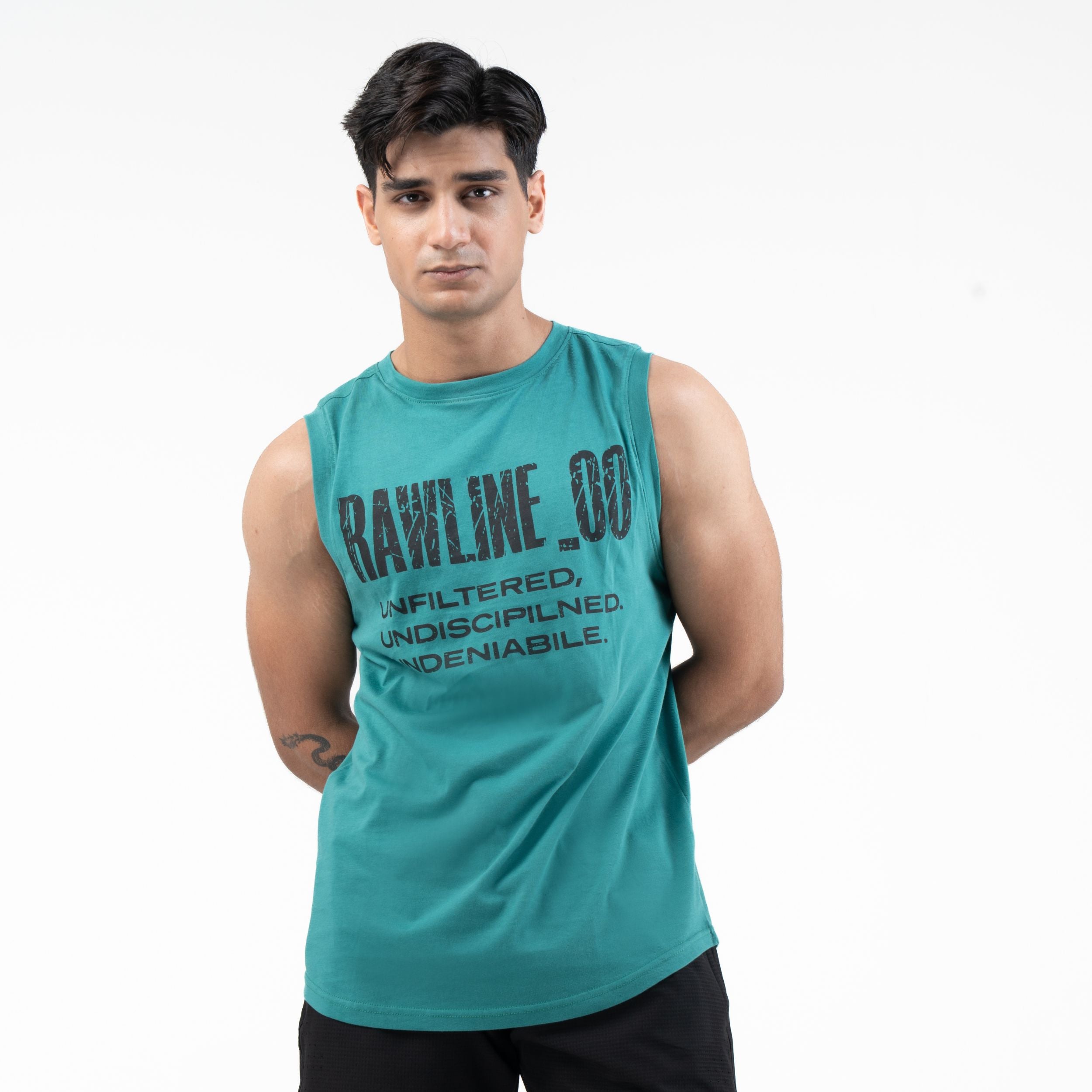 RAWLINE_00 VEST — ROUGE GREEN — back/alternate view, RAWLINE_00 VEST — ROUGE GREEN