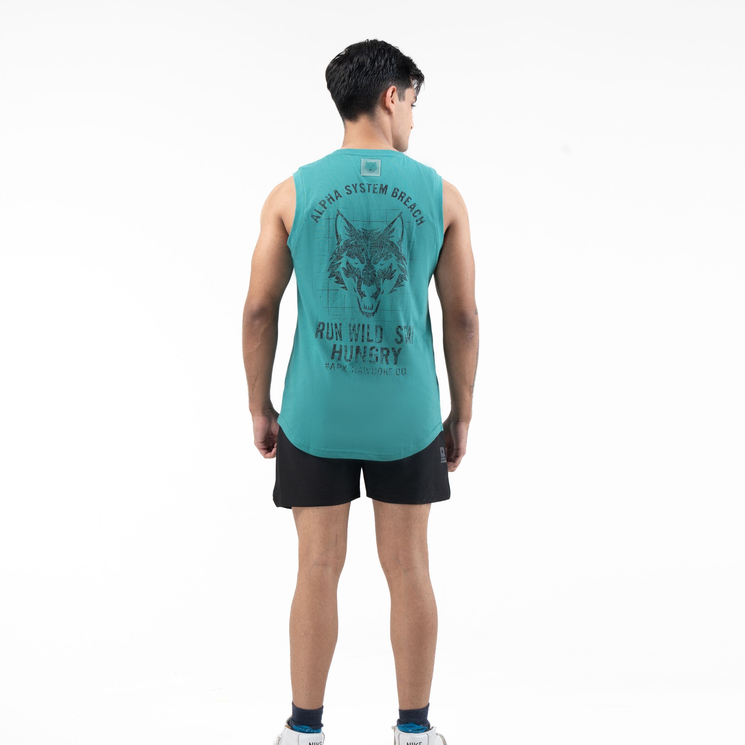 RAWLINE_00 VEST — ROUGE GREEN — angle 4 view, RAWLINE_00 VEST — ROUGE GREEN