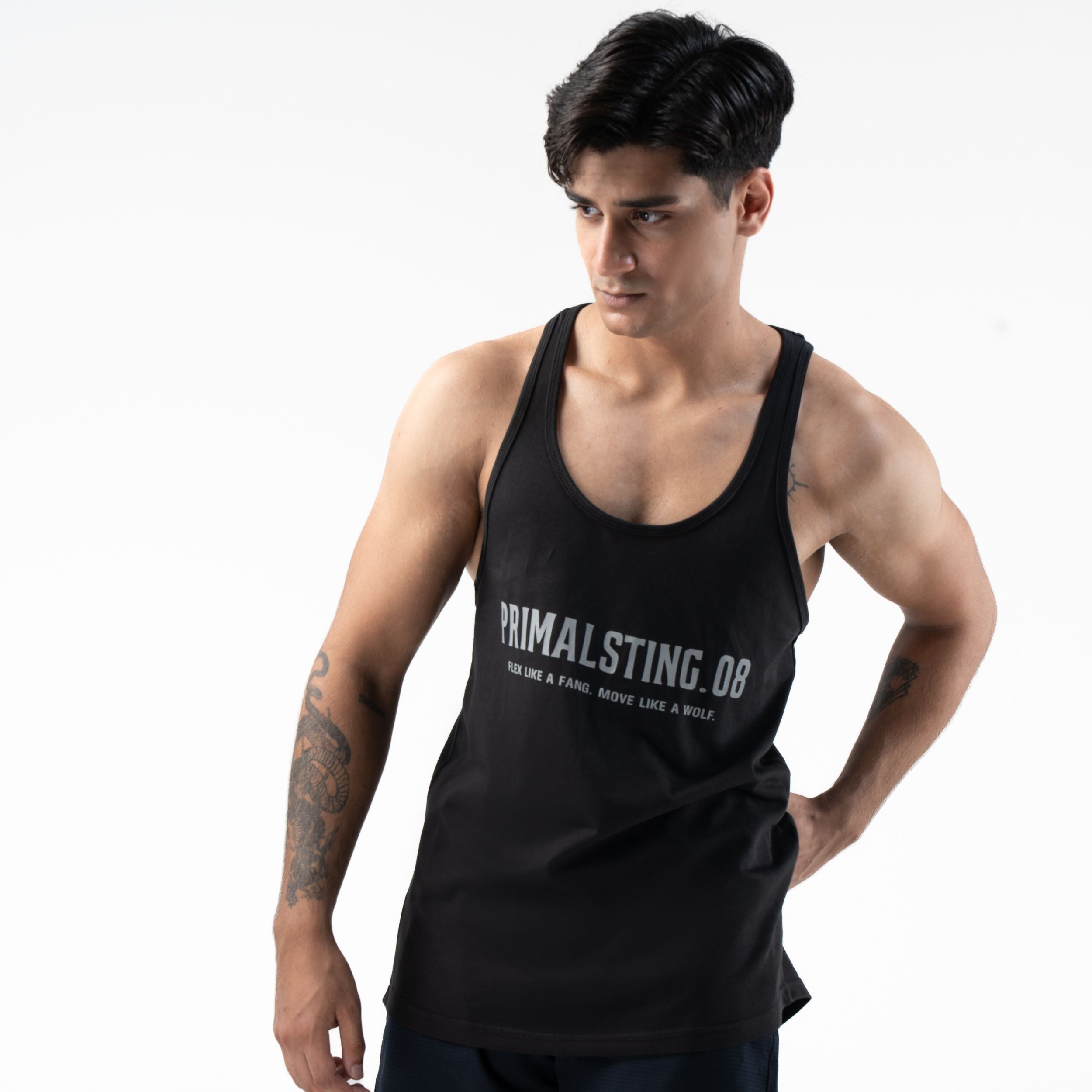PRIMALSTING_08 TANK — WAR BLACK — side/detail view, PRIMALSTING_08 TANK — WAR BLACK