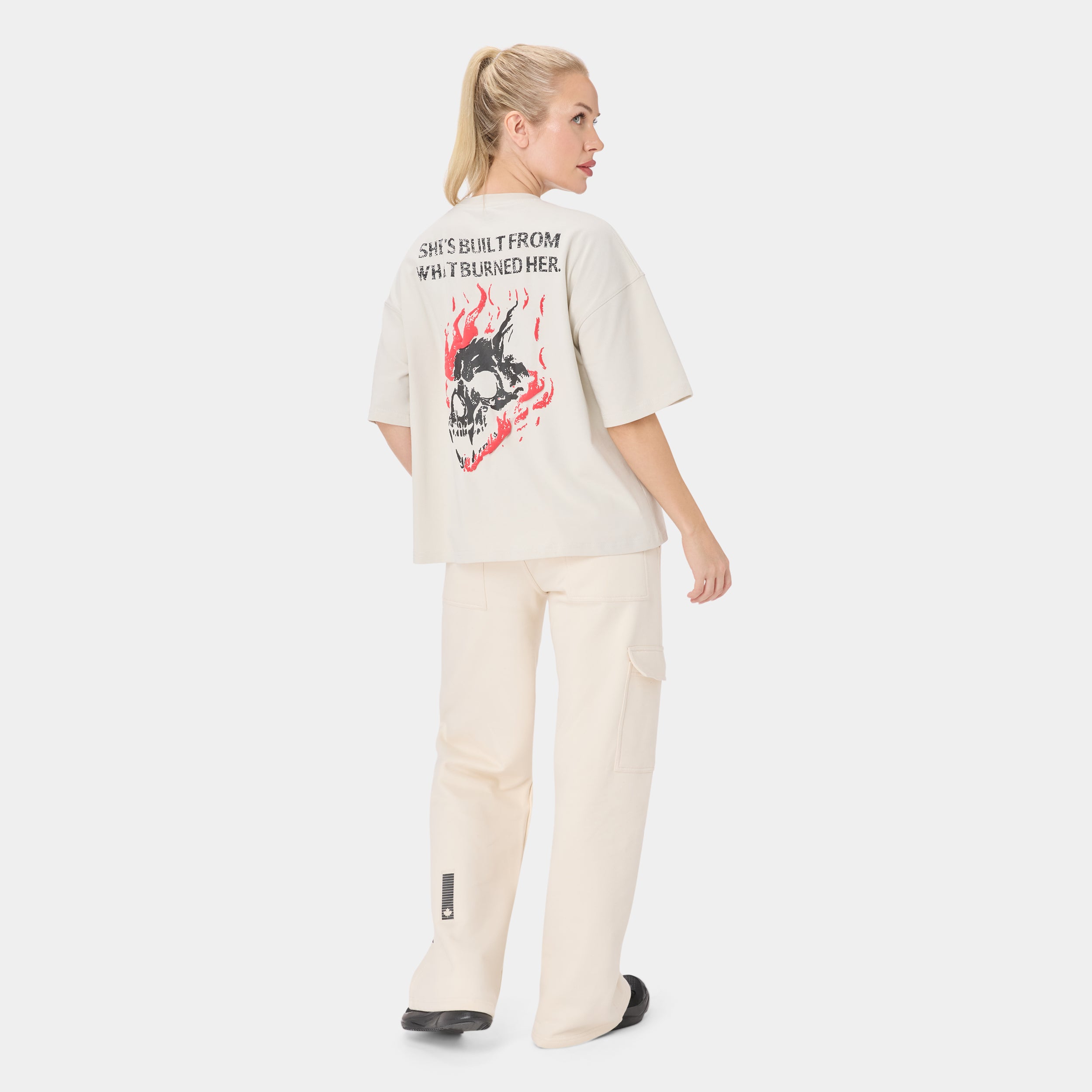 ALPHAFIRE OVERSIZED T-SHIRT — TACTICAL BIEGE