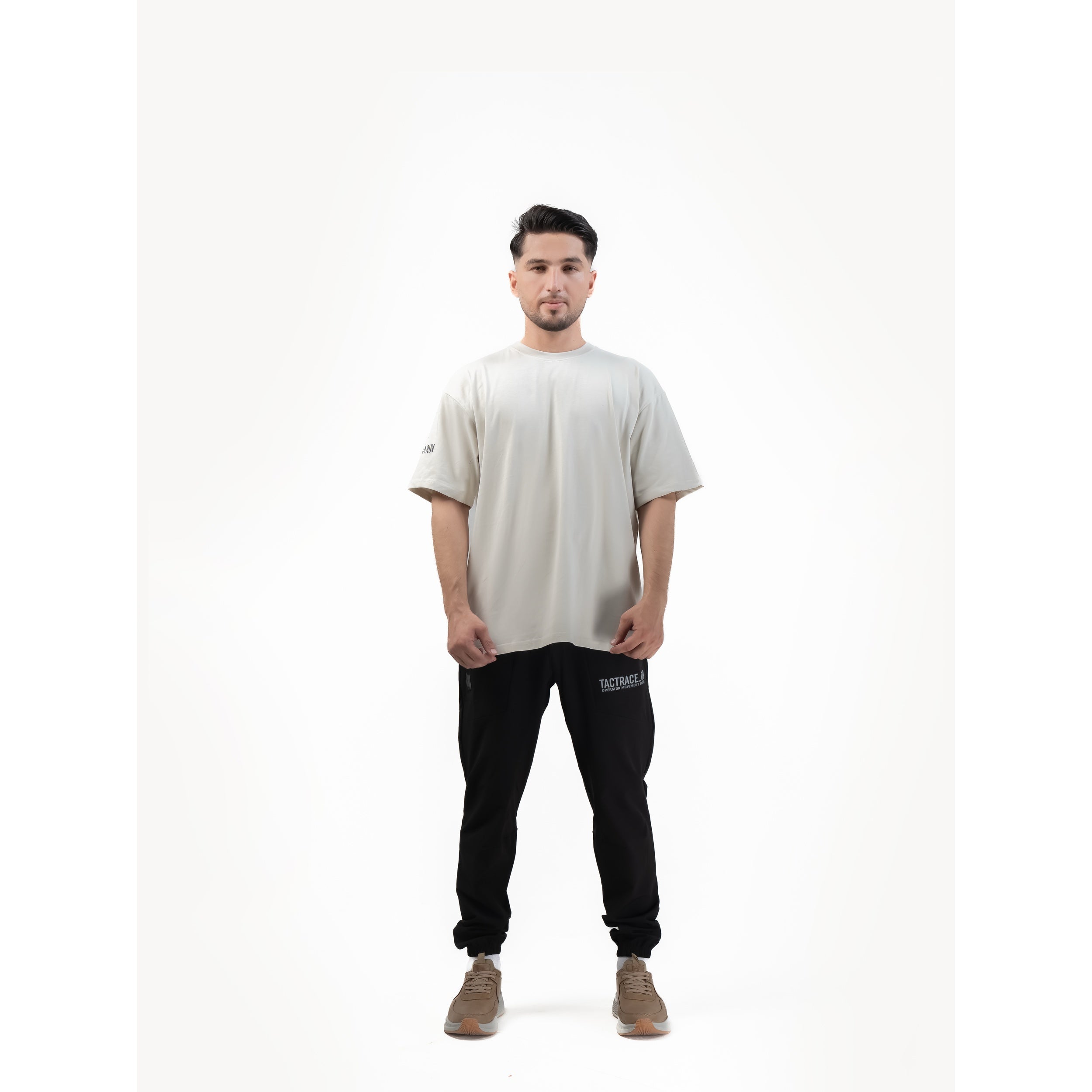 OPERATOR_77 OVERSIZED TEE — TACTICAL BIEGE