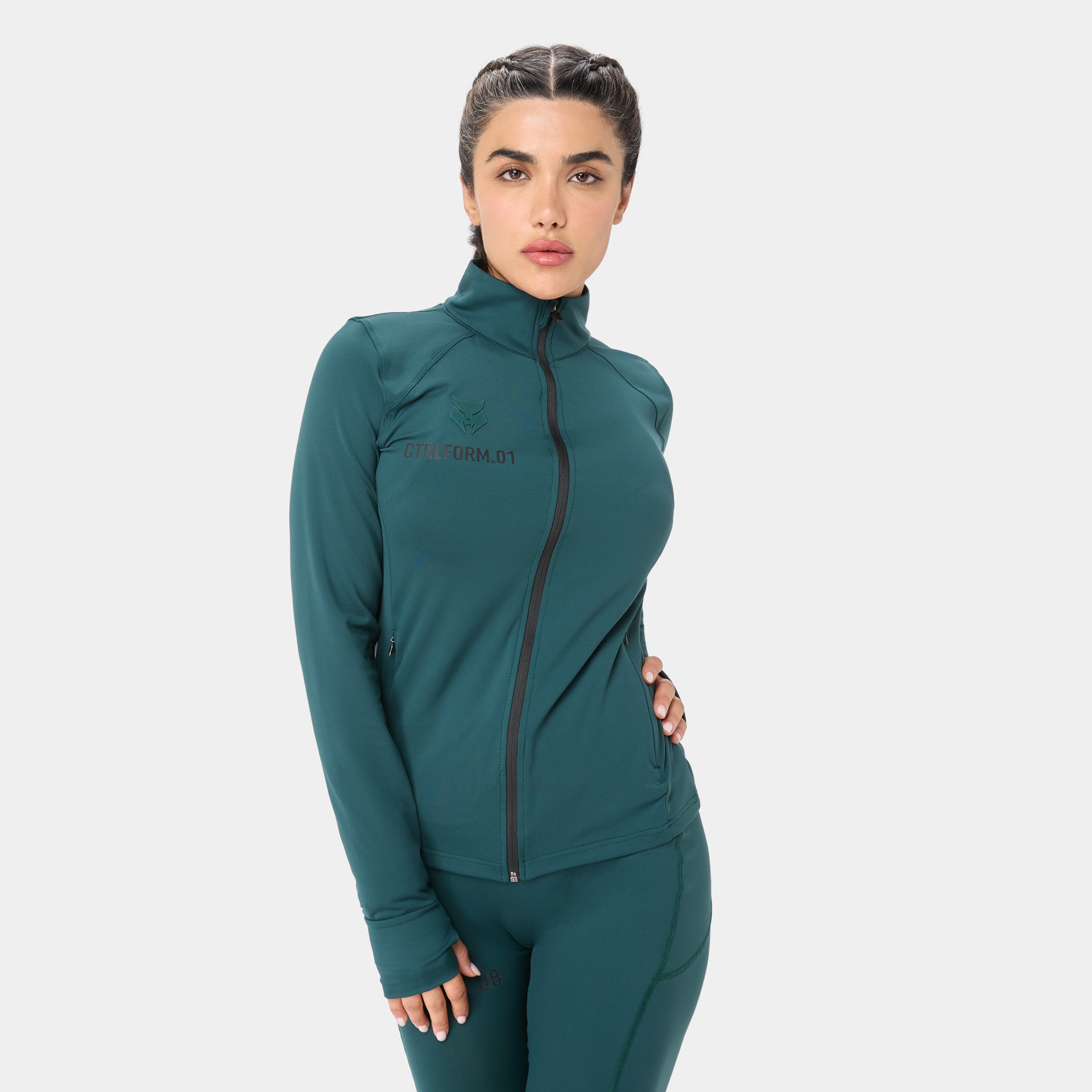 CTRLFORM_01 FULL ZIP TOP — ALPHA FOREST — 'Additional angle #4'