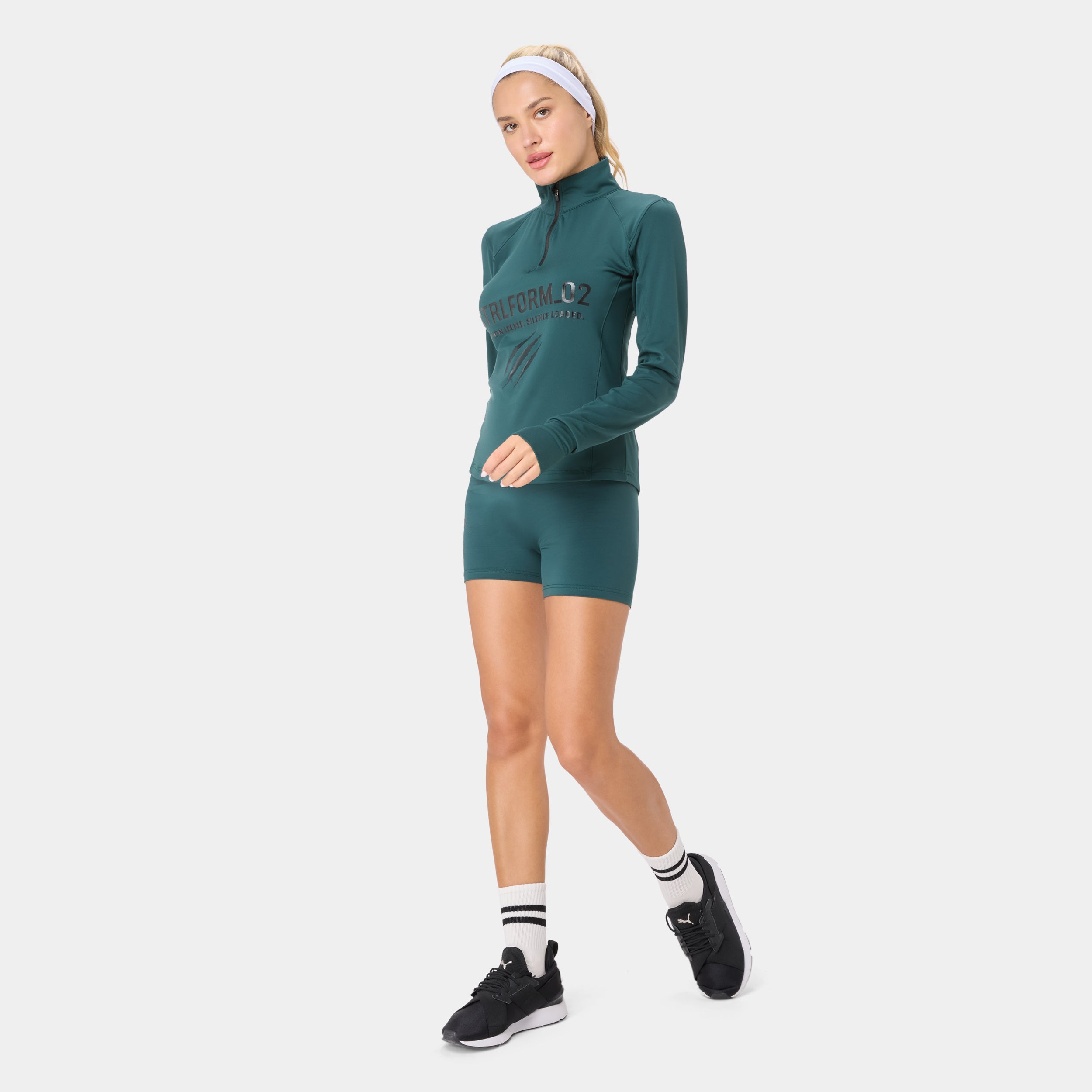 CTRLFORM_02 HALF ZIP — ALPHA FOREST — Side/detail angle