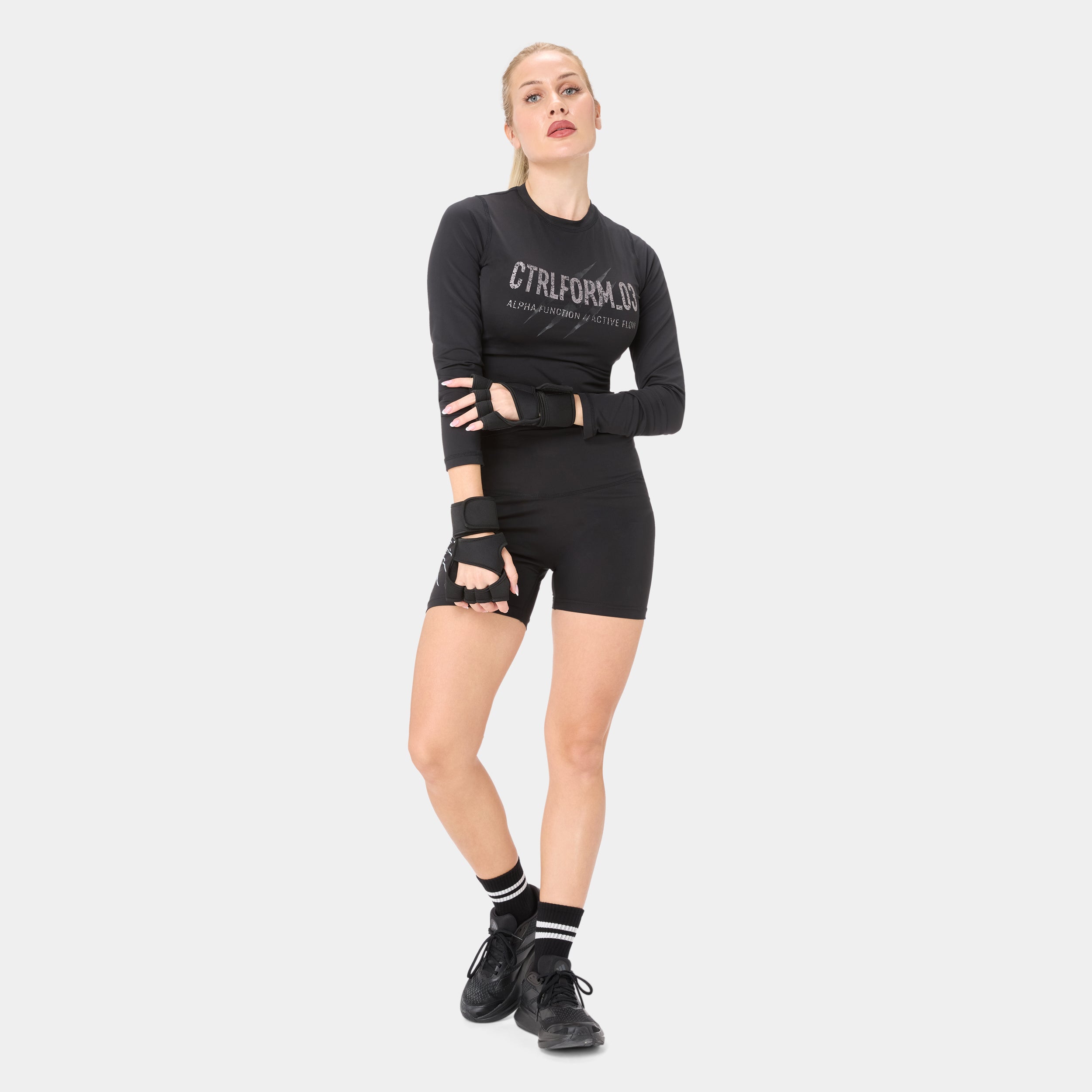 CTRLFORM_03 LONG SLEEVE TOP — WAR BLACK — 'Additional angle #4'