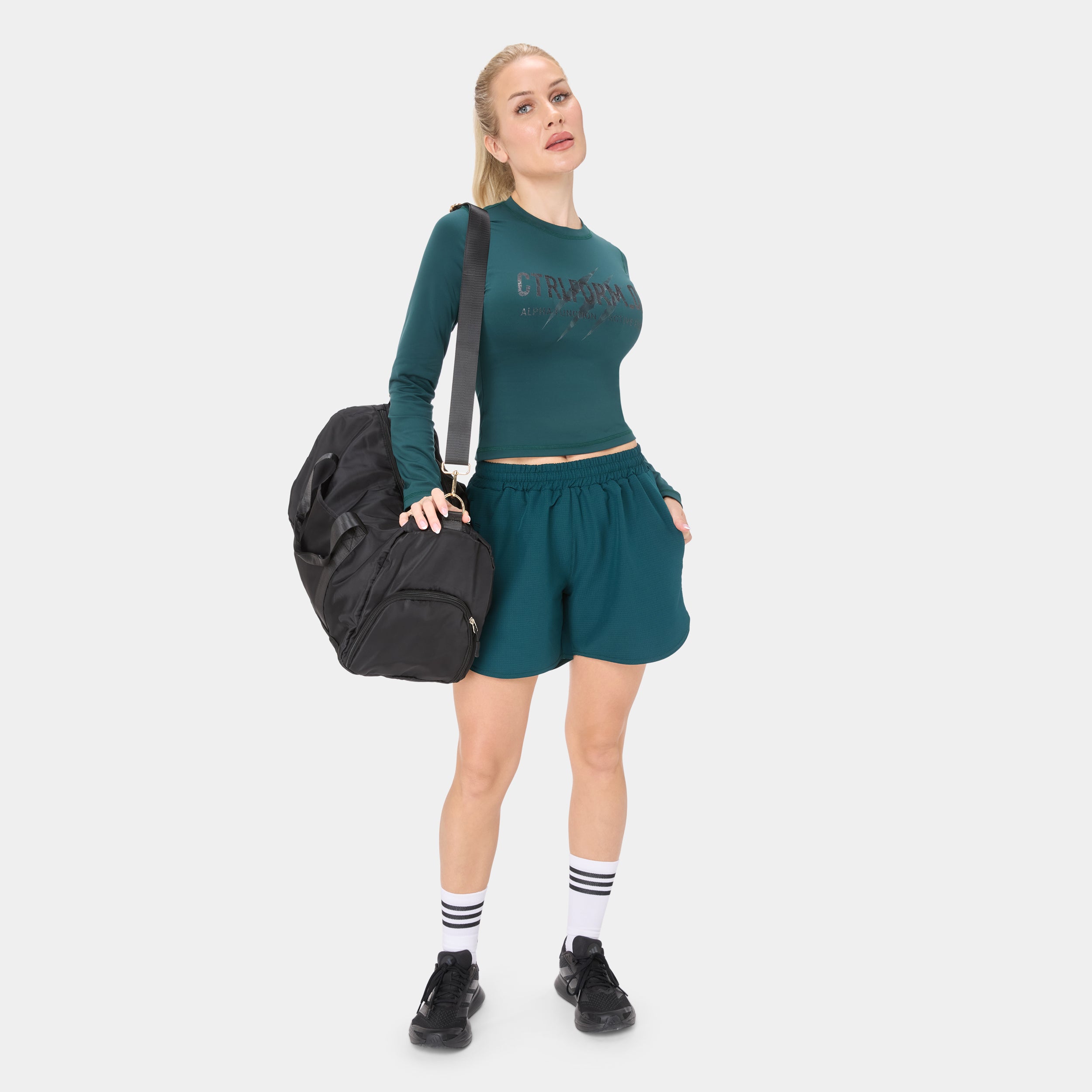 CTRLFORM_03 LONG SLEEVE TOP — ALPHA FOREST — Side/detail angle