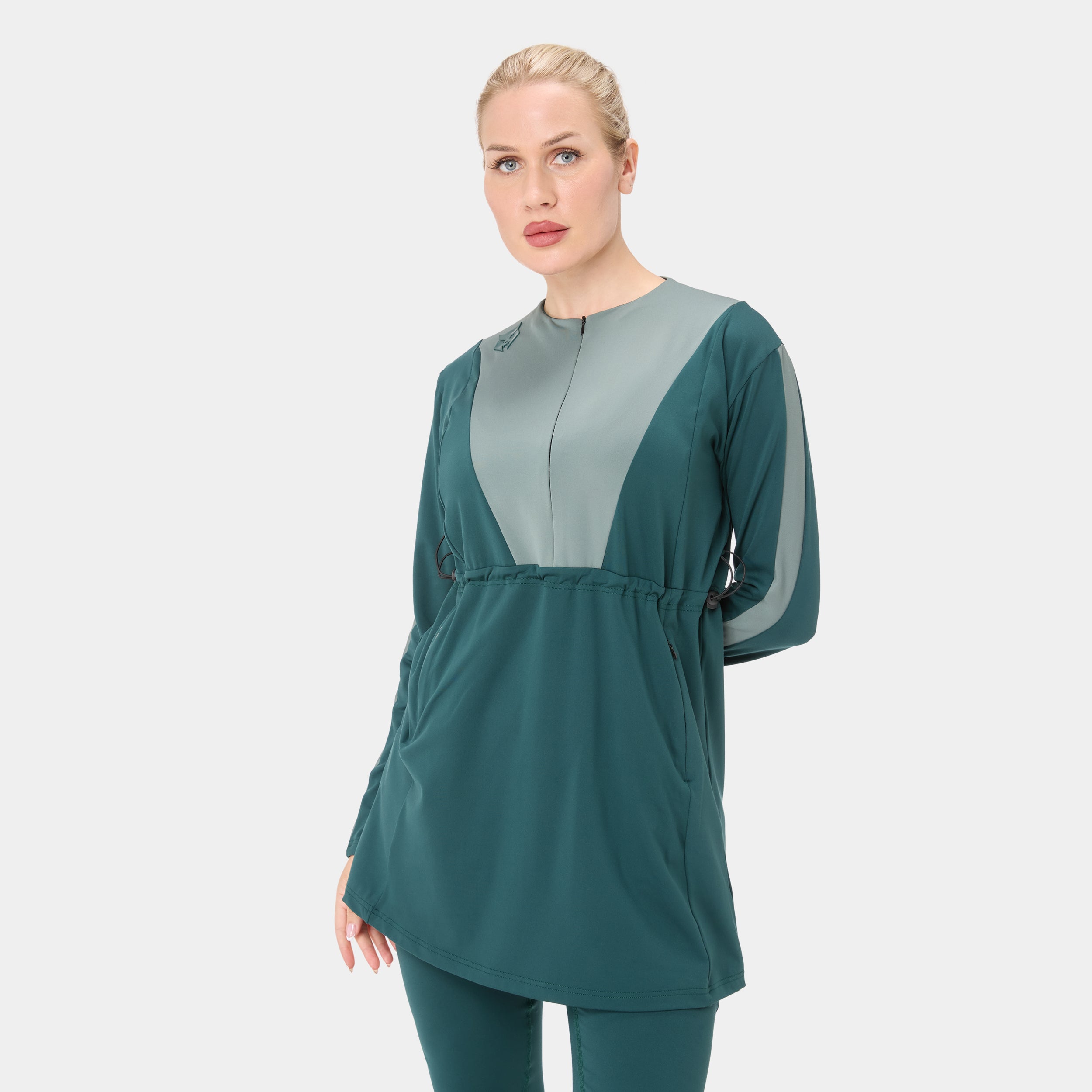 Onyx Flow Top Modest Dress – Alpha Forest Sage Black - ApexWolf Canadian Tactical Performance Wear
