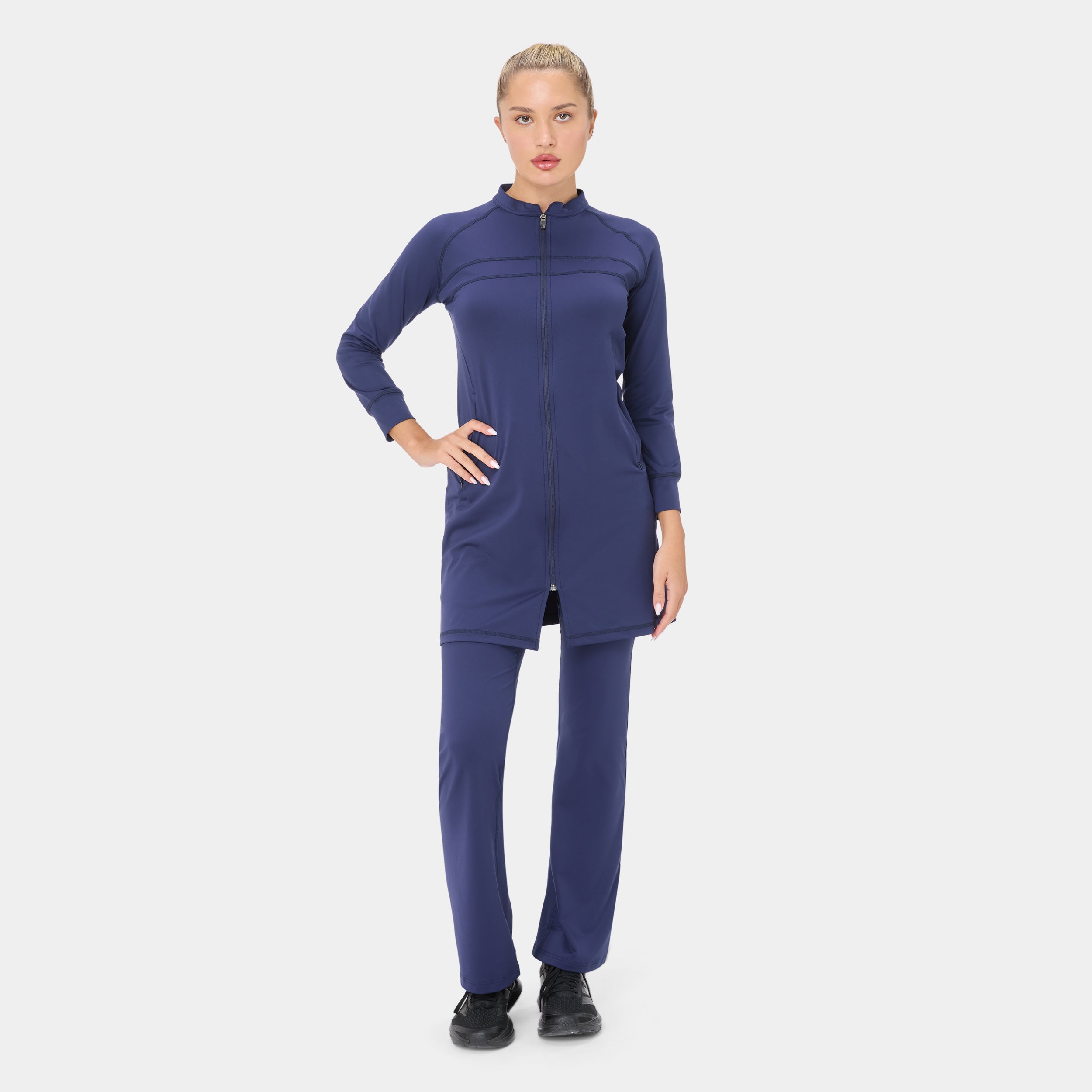 Onyx Raglan Top - Shadow Navy — back/alternate view, Onyx Raglan Top - Shadow Navy