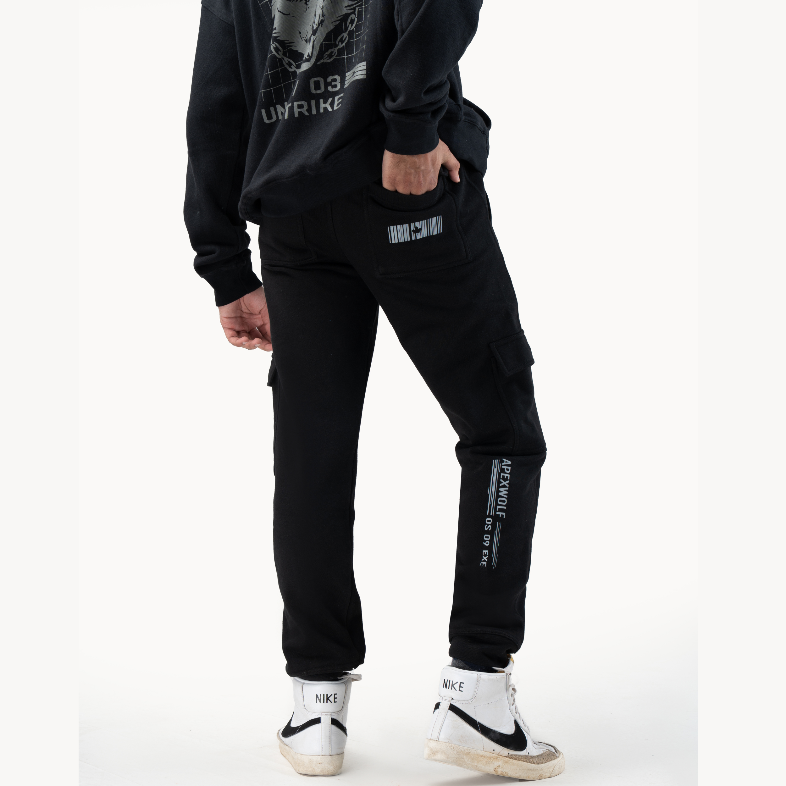 PHASE 09 TROUSER — WAR BLACK — side/detail view, PHASE 09 TROUSER — WAR BLACK