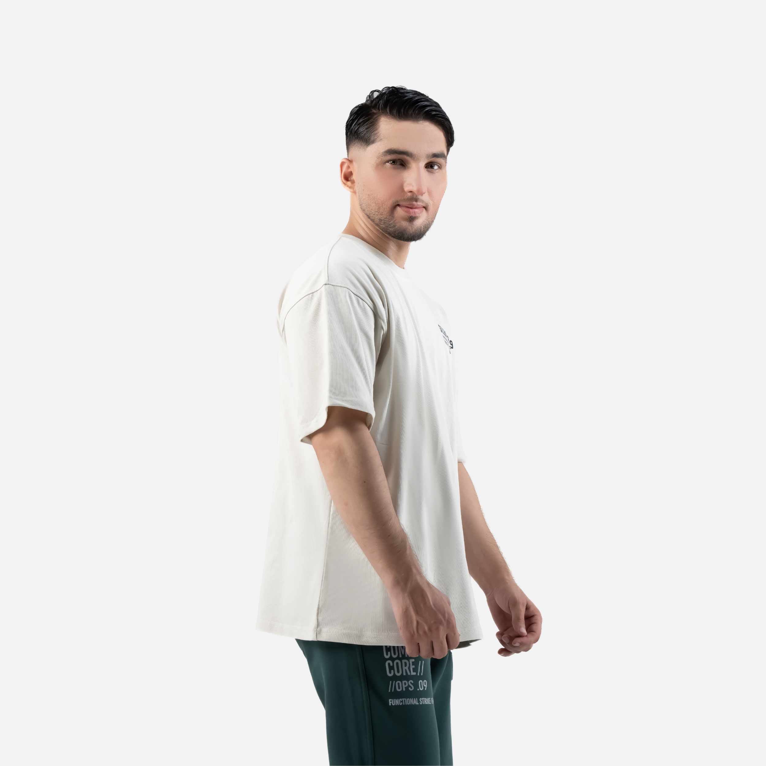 SILENCER 09 OVERSIZE TEE — TACTICAL BIEGE