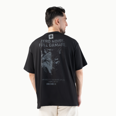 SILENCER 09 OVERSIZE TEE — WAR BLACK