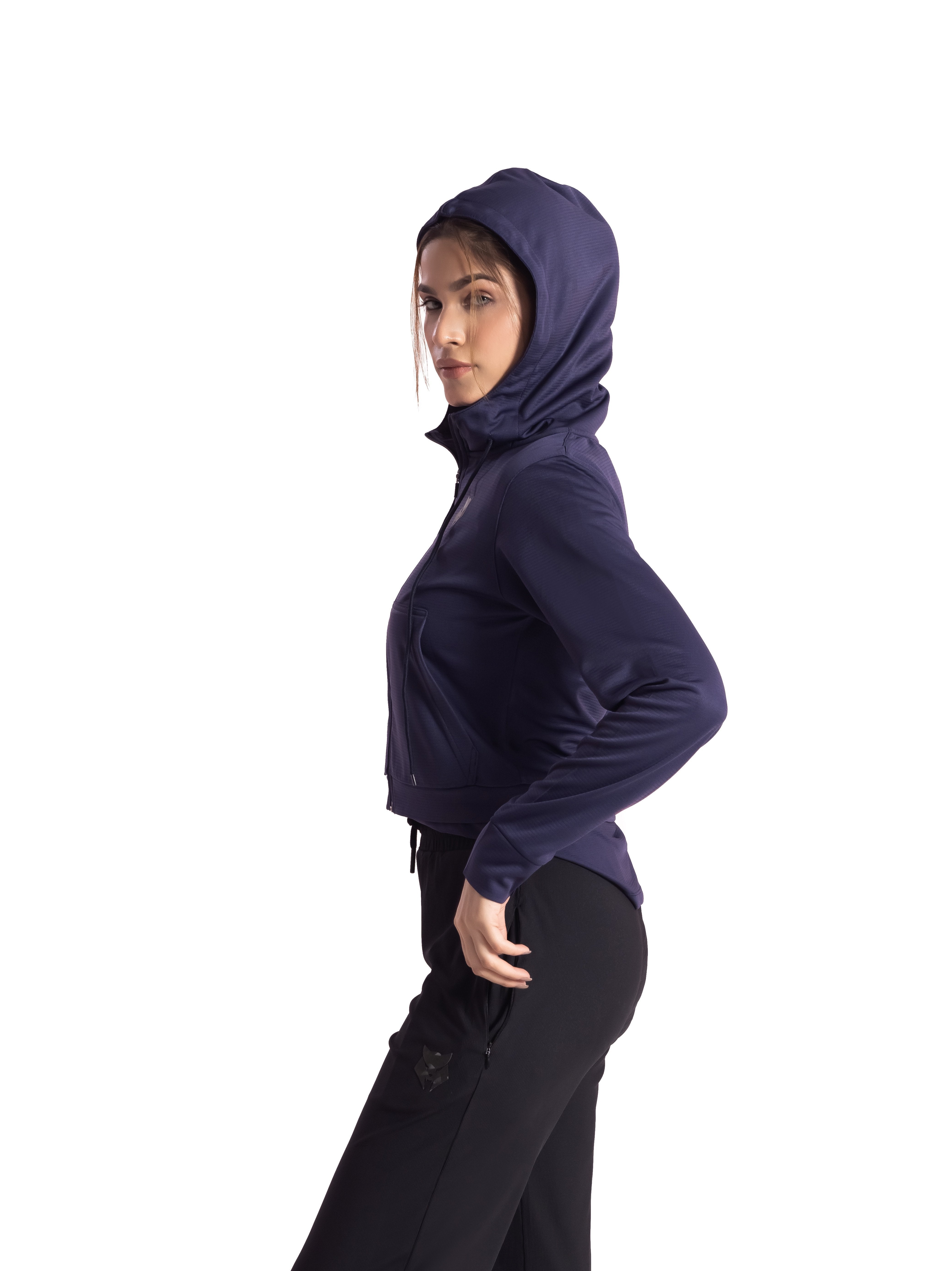 Onyx Cropped Performance Hoodie
