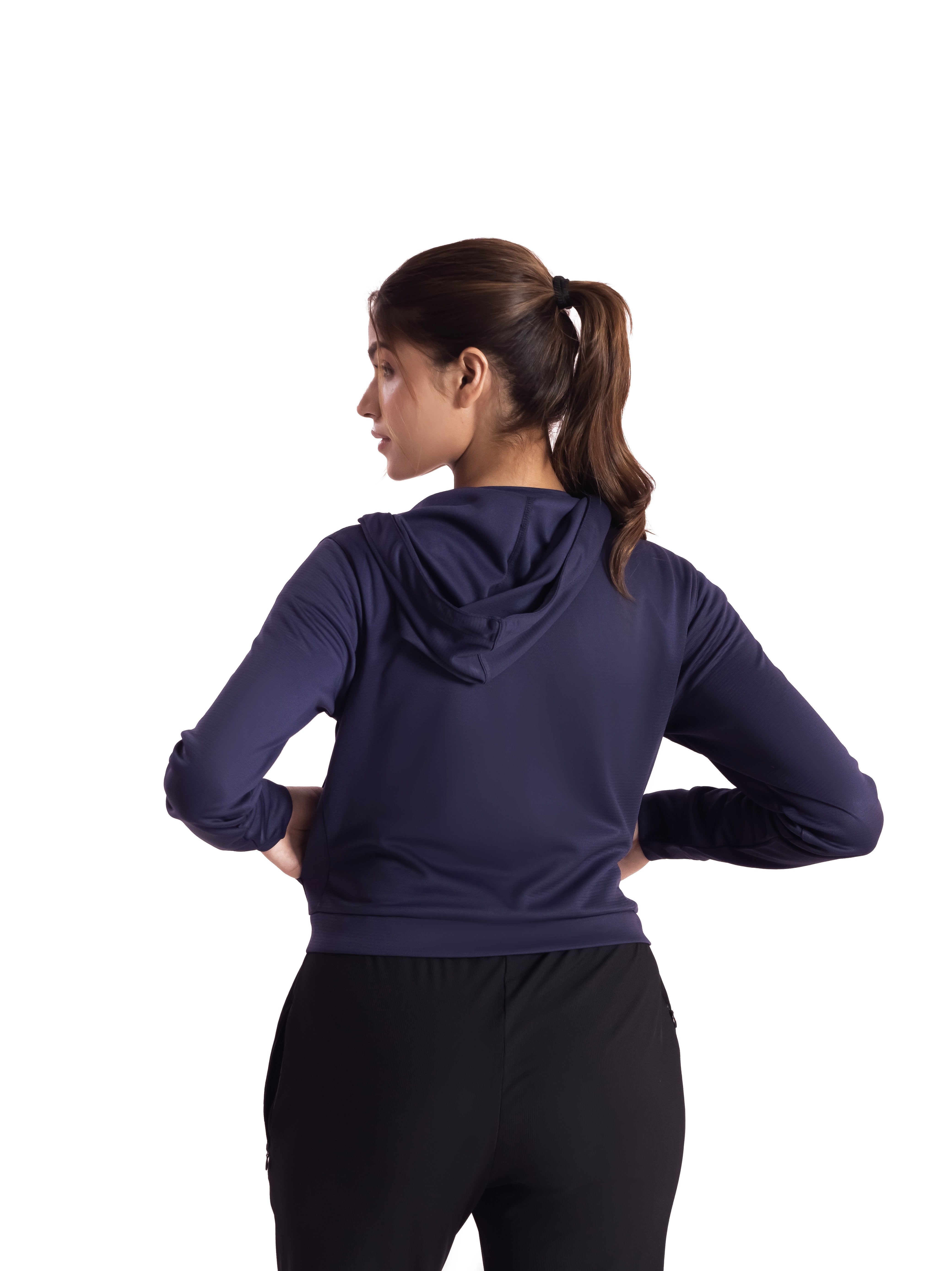 Onyx Cropped Performance Hoodie
