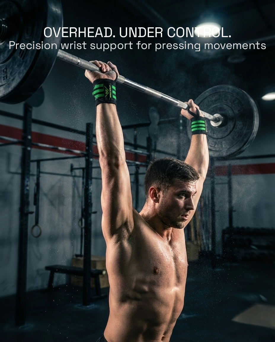 Battle Wrap Wrist Straps (Pair) – Green — alternate angle/detail