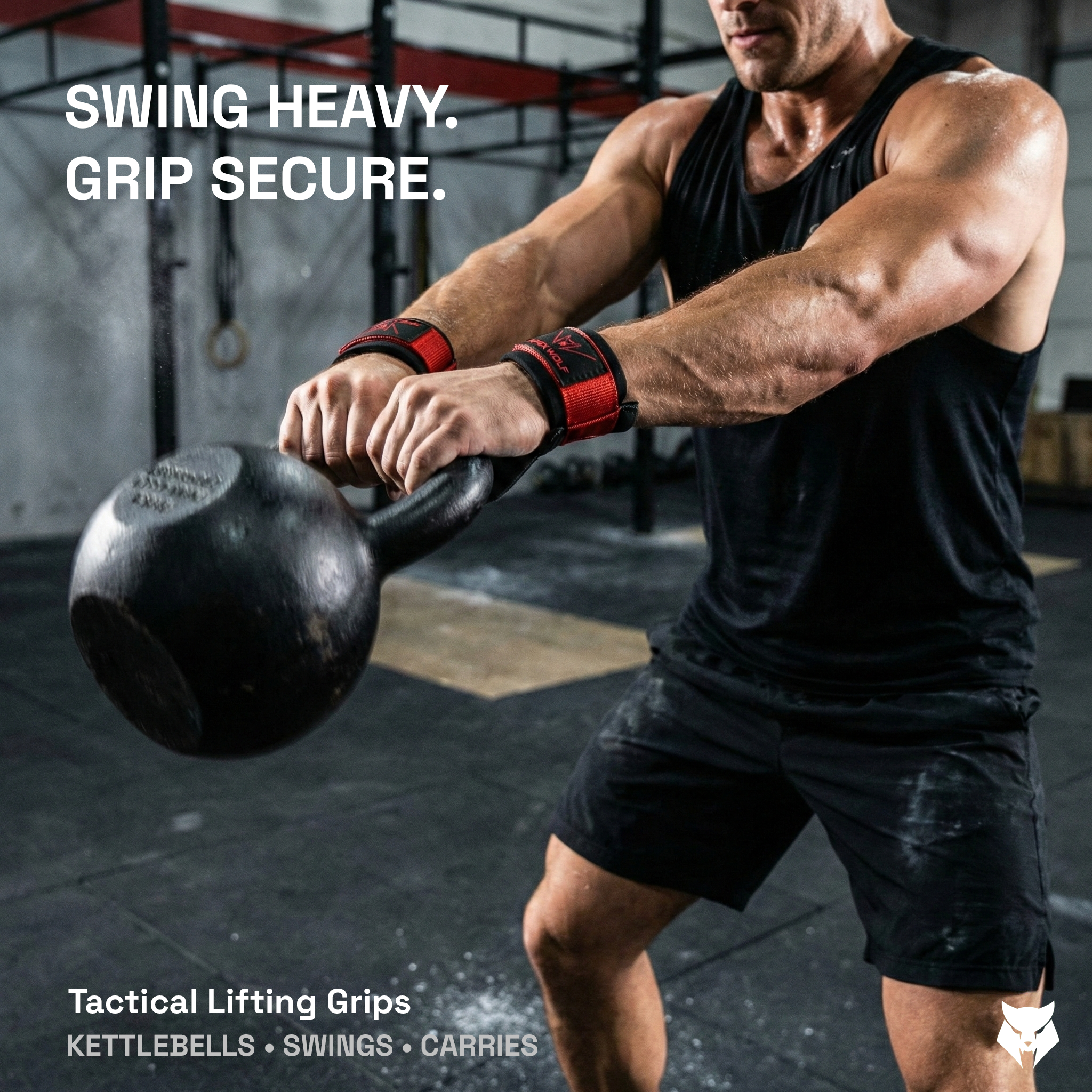 Iron Claw Lifting Grips (Pair) – War Red — 'Additional angle #4'