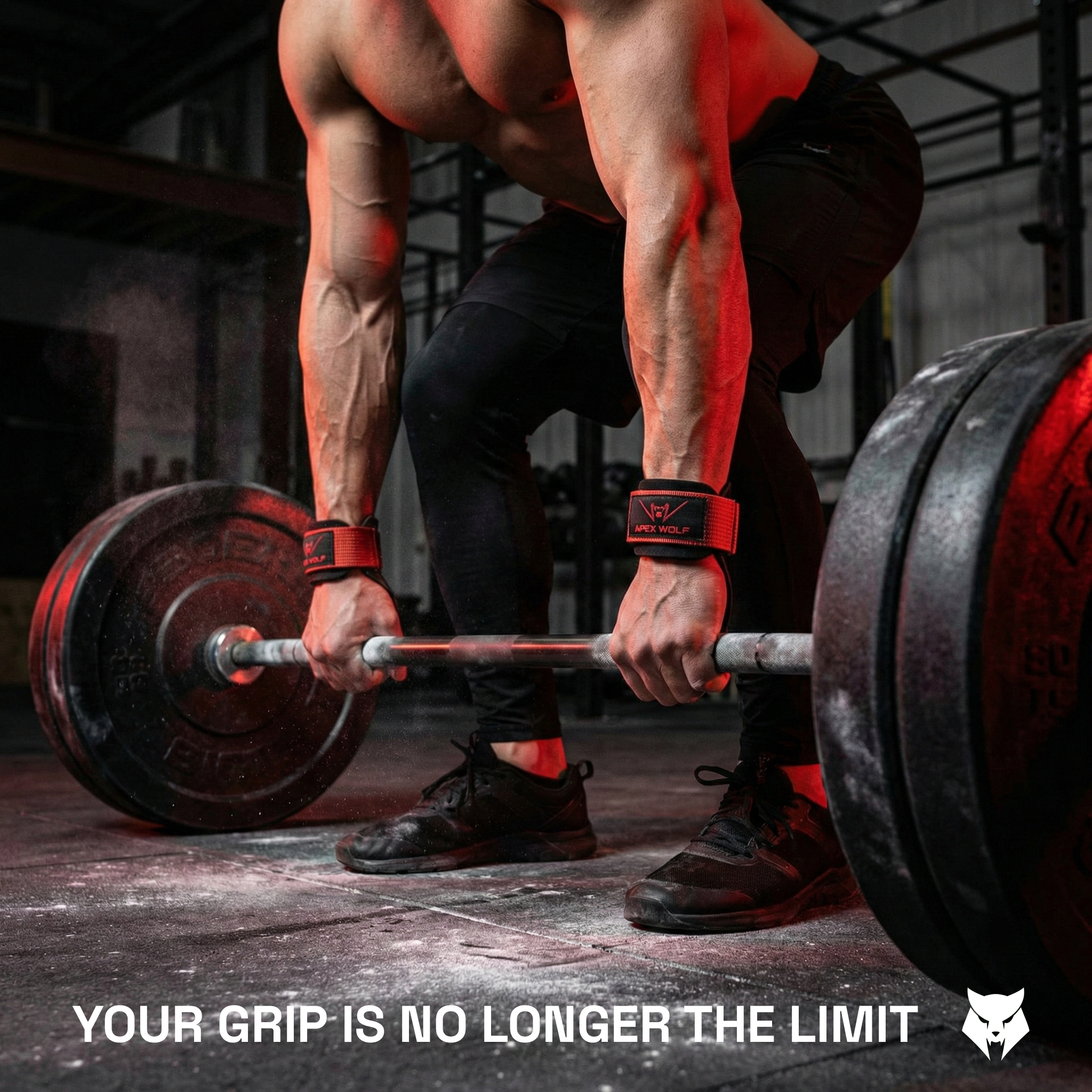 Iron Claw Lifting Grips (Pair) – War Red — 'Additional angle #5'