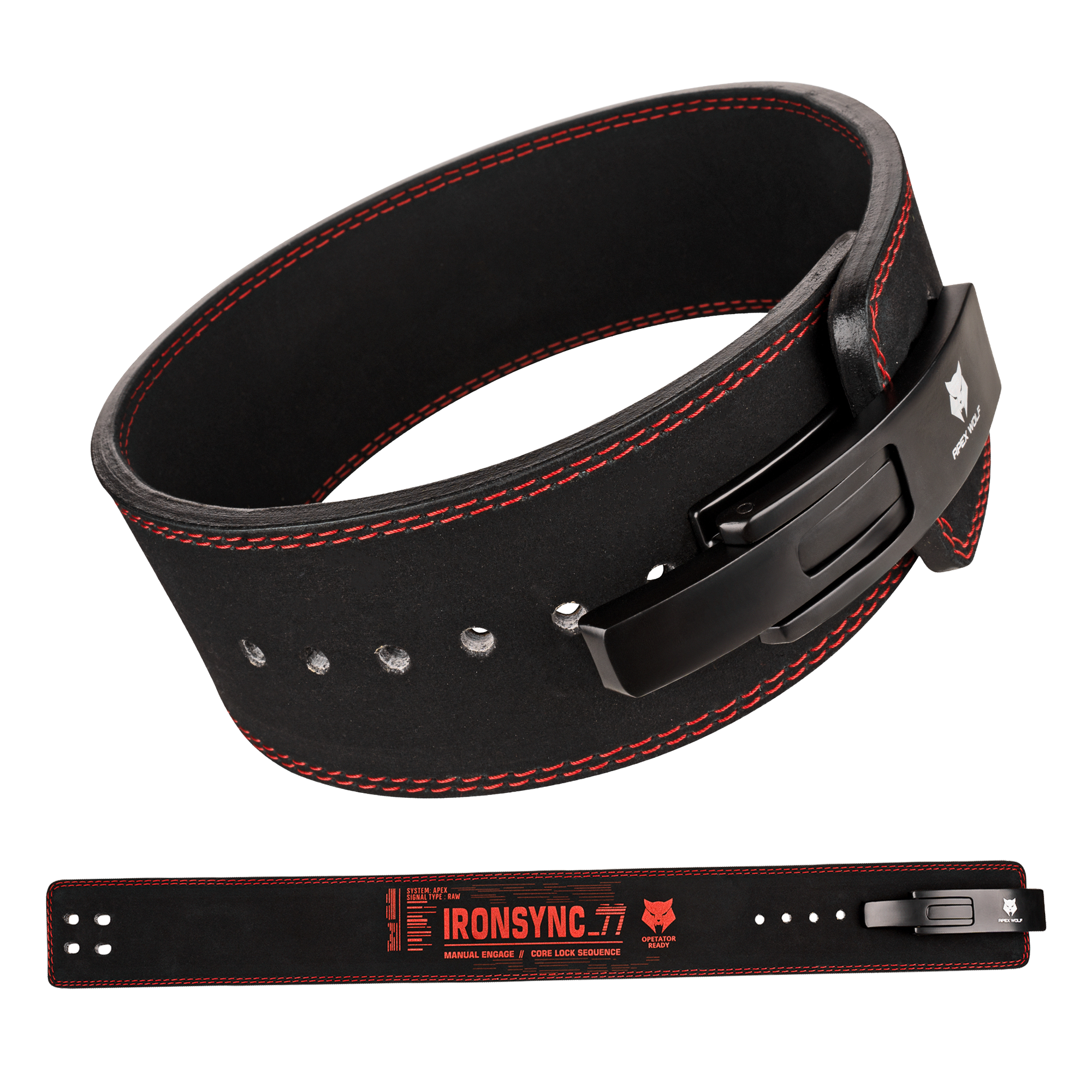 10mm Lever Belt Red | Powerlifting