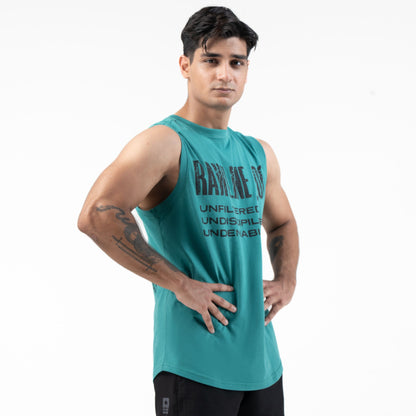 RAWLINE_00 VEST — ROUGE GREEN — angle 6 view, RAWLINE_00 VEST — ROUGE GREEN