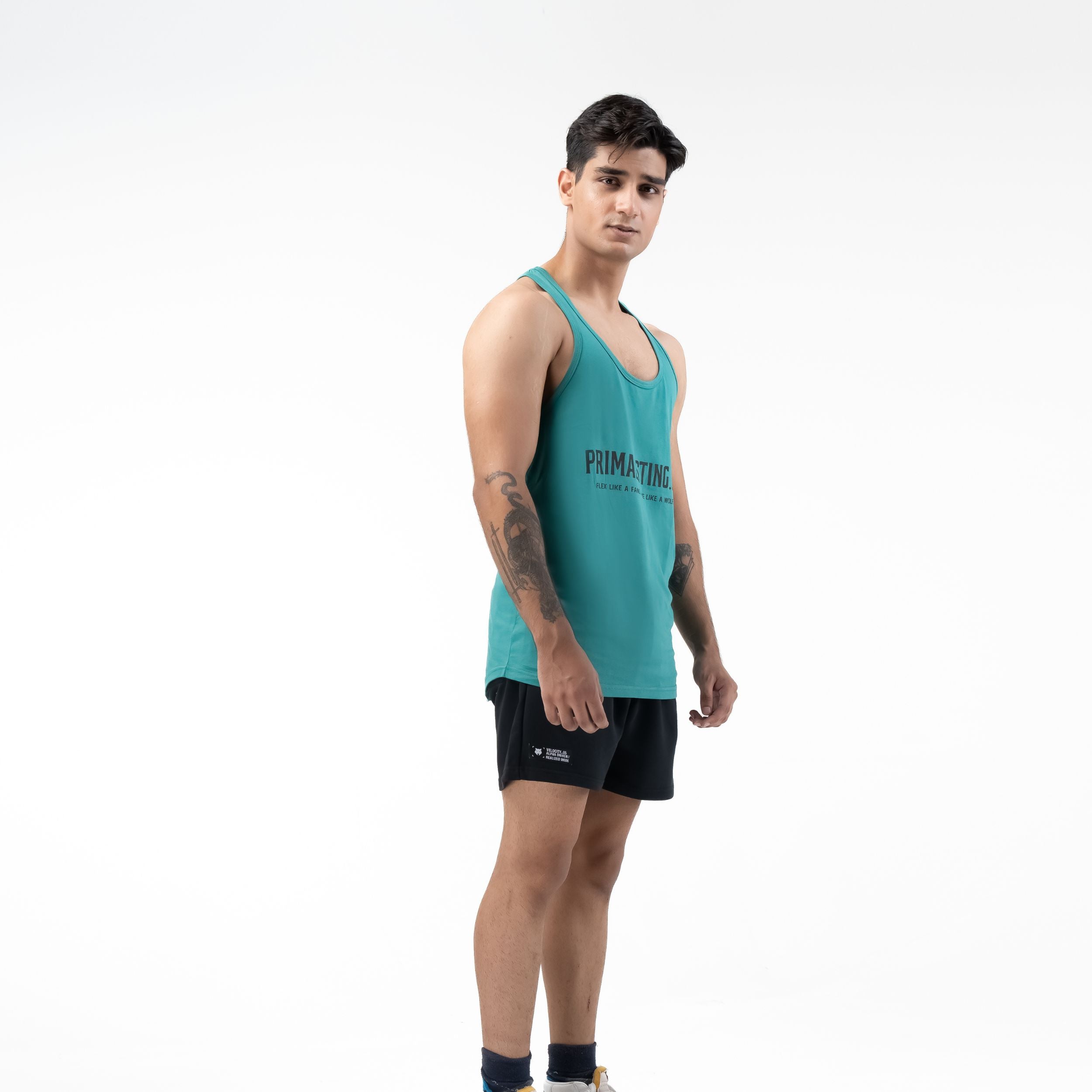 PRIMALSTING_08 TANK — ROUGE GREEN — angle 5 view, PRIMALSTING_08 TANK — ROUGE GREEN