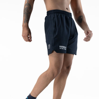 Navy|GRIDFORCE_05 Training Shorts — 5” Inseam | Navy — Back/alternate angle