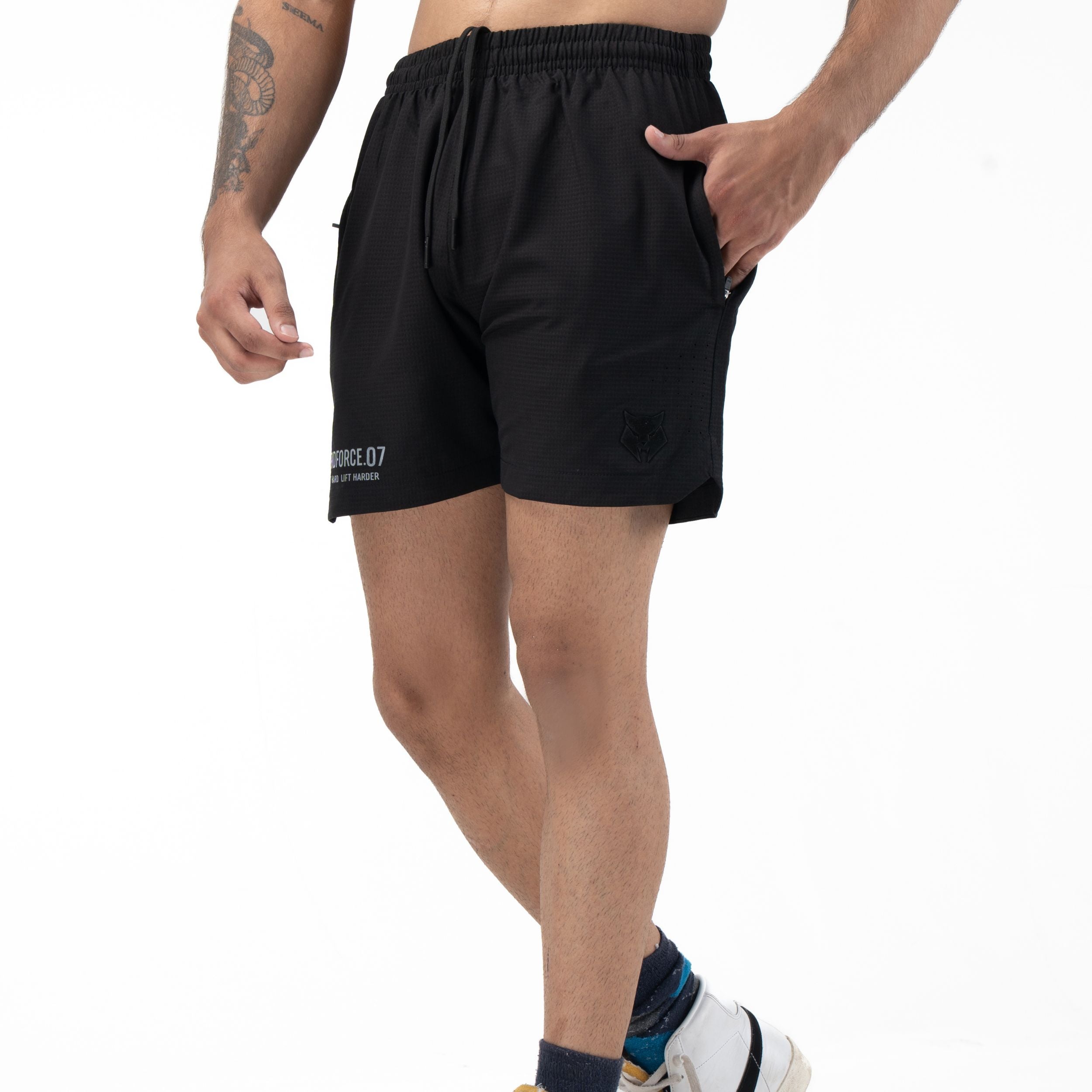 Black|GRIDFORCE_07 Training Shorts – 7” Inseam | Black — 'Additional angle #5'
