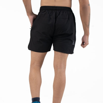Black|GRIDFORCE_05 Training Shorts — 5” Inseam | Black — Side/detail angle