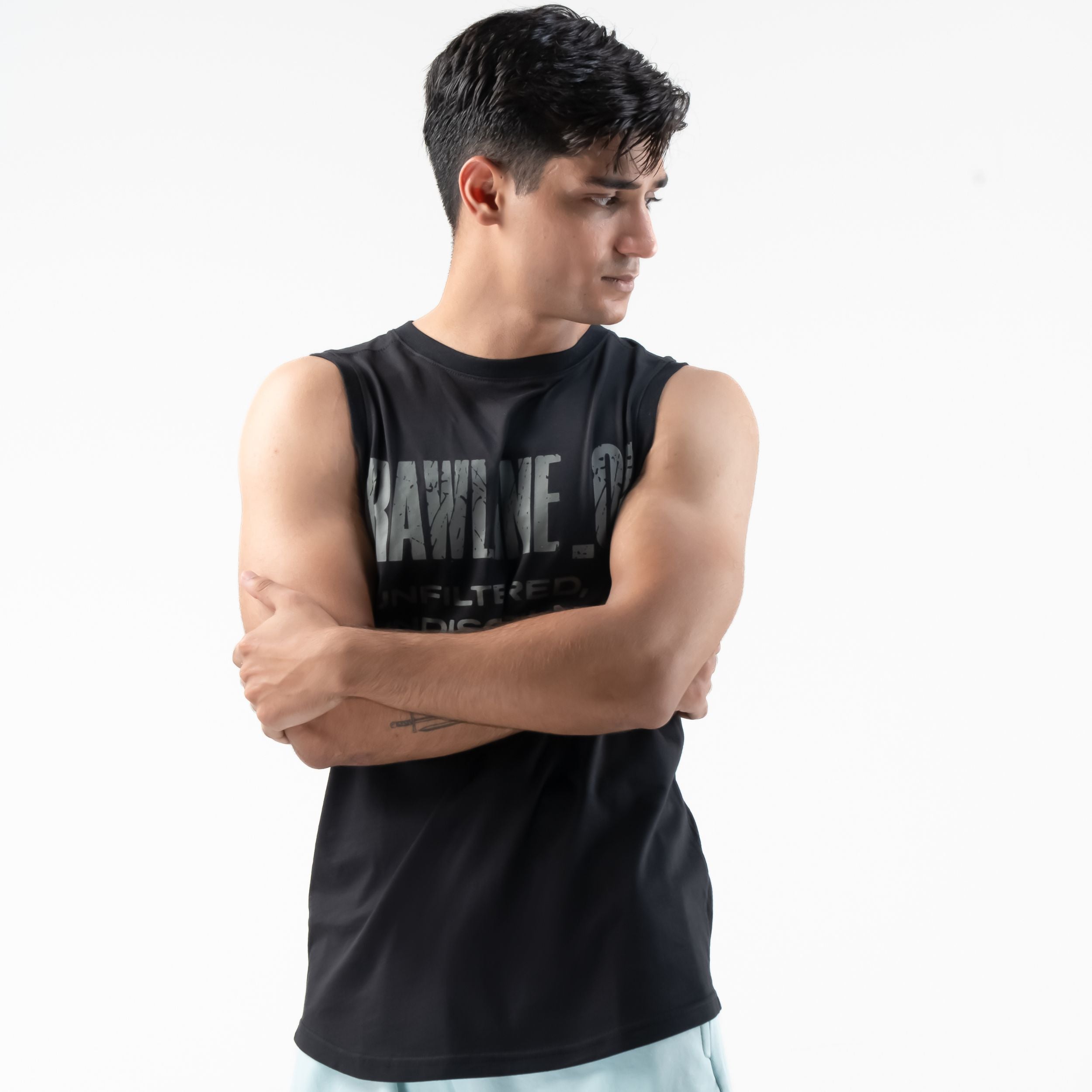 RAWLINE_00 VEST — WAR BLACK — angle 5 view, RAWLINE_00 VEST — WAR BLACK