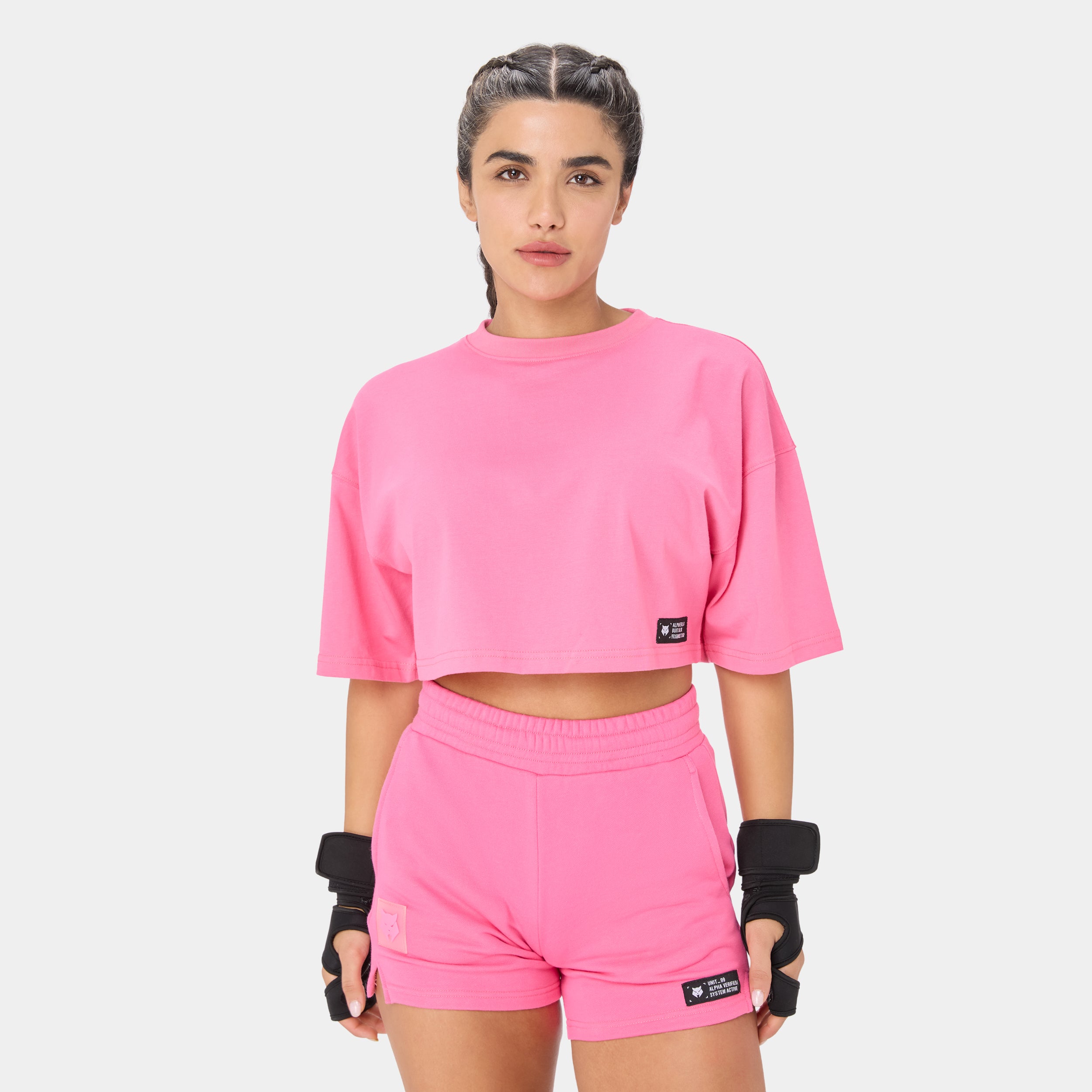 ALPHAFEM.08 CROP TOP — STORM ROSE