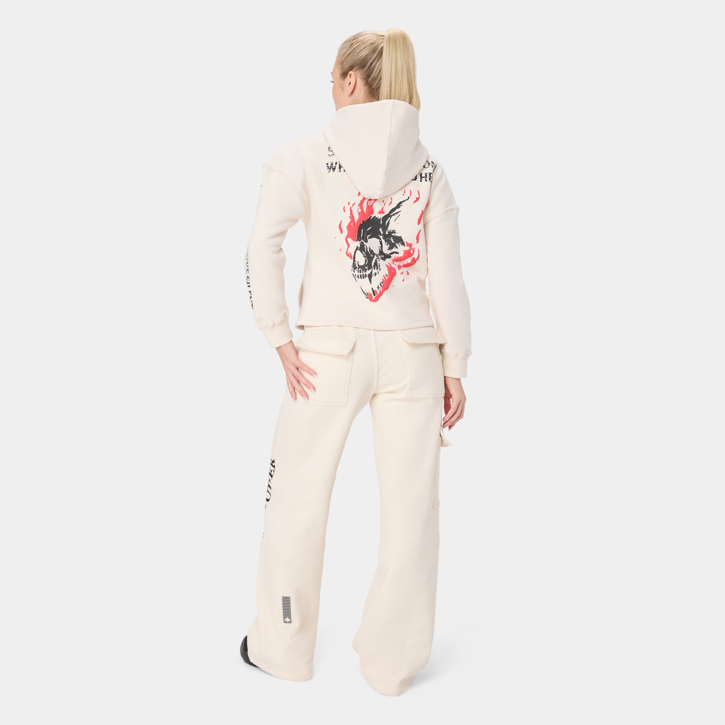 ALPHAFIRE CROP HOODIE — TACTICAL BIEGE