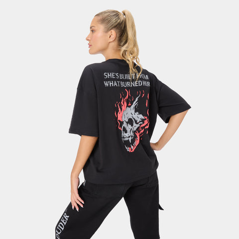 ALPHAFIRE OVERSIZED T-SHIRT — WAR BLACK