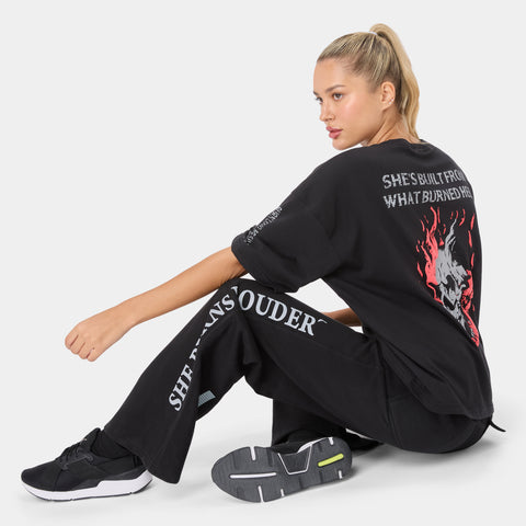 ALPHAFIRE OVERSIZED T-SHIRT — WAR BLACK