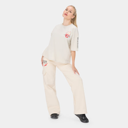 ALPHAFIRE OVERSIZED T-SHIRT — TACTICAL BIEGE