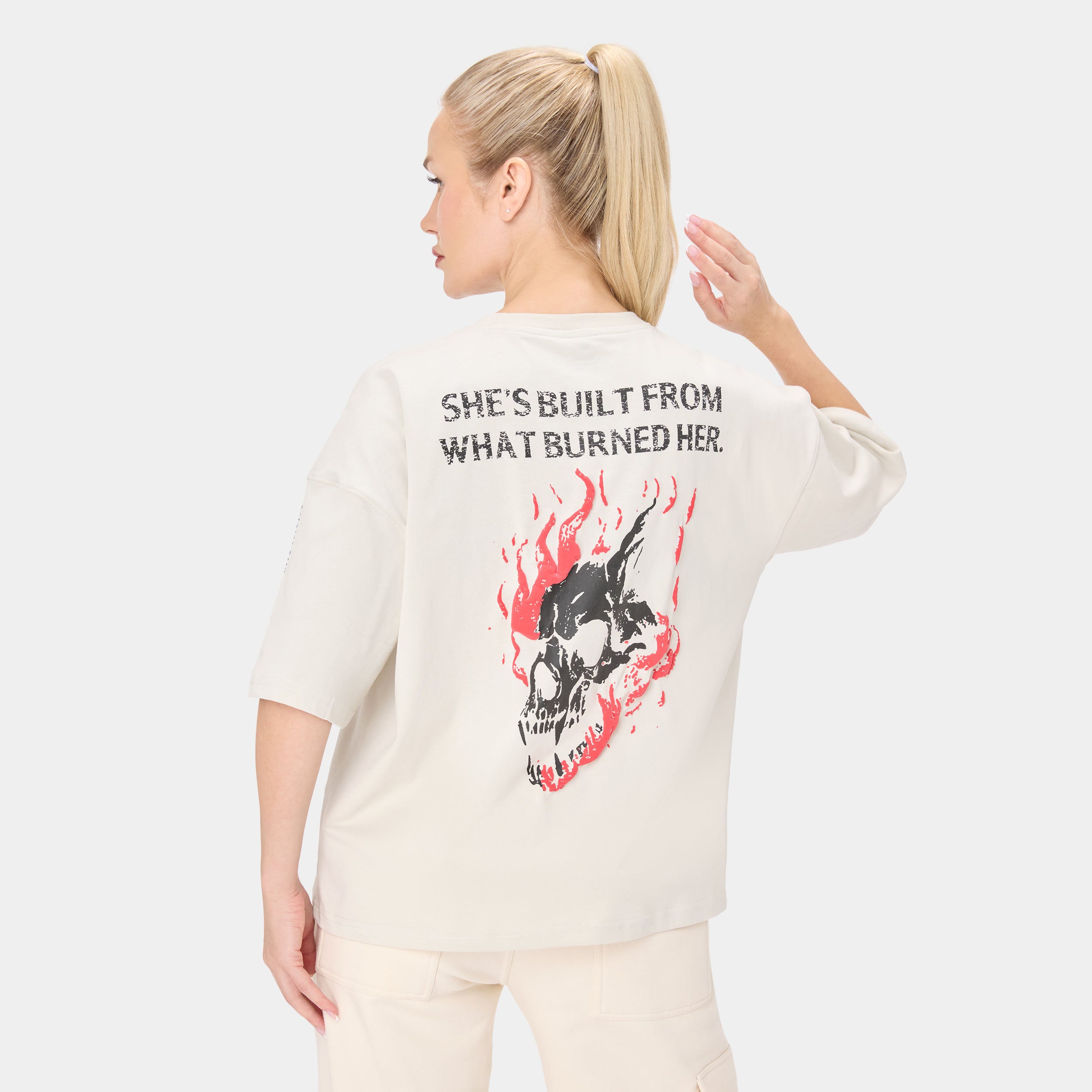 ALPHAFIRE OVERSIZED T-SHIRT — TACTICAL BIEGE