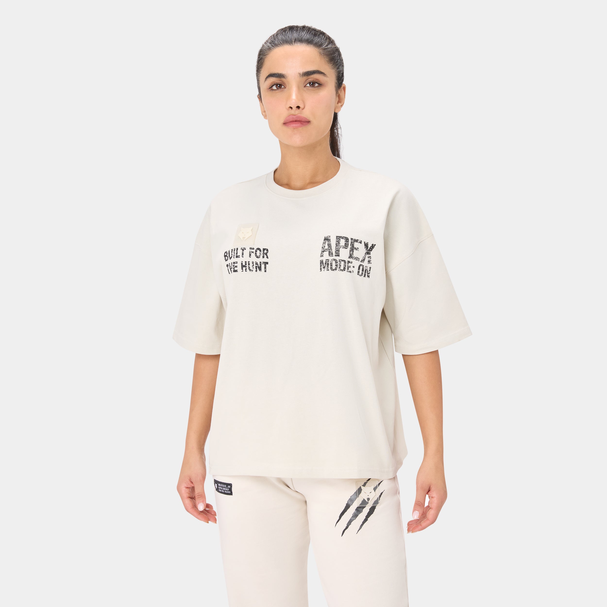 APEXMODE OVERSIZED T-SHIRT — TACTICAL BIEGE
