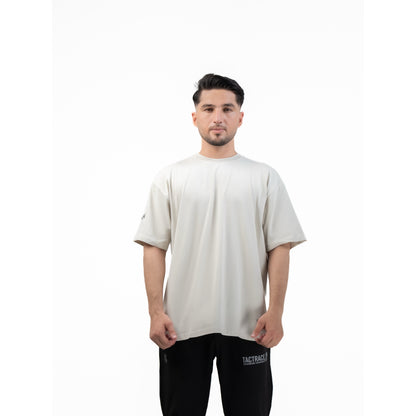 OPERATOR_77 OVERSIZED TEE — TACTICAL BIEGE
