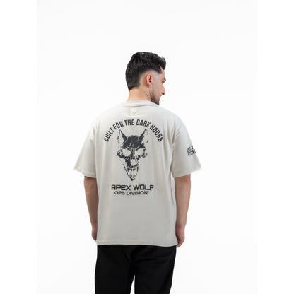 OPERATOR_77 OVERSIZED TEE — TACTICAL BIEGE