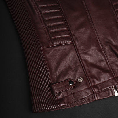 Valkyrie Burgundy Leather Jacket — Additional angle (15)