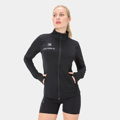 CTRLFORM_01 FULL ZIP TOP — WAR BLACK