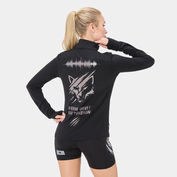 Apexwolf Ctrlform_01 Full Zip Top — War Black – FEMCODE_25 (Women) activewear Canada