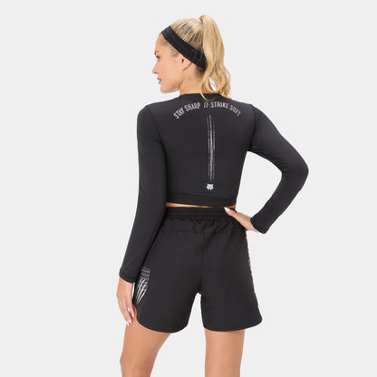 CTRLFORM_03 CROP TOP — WAR BLACK