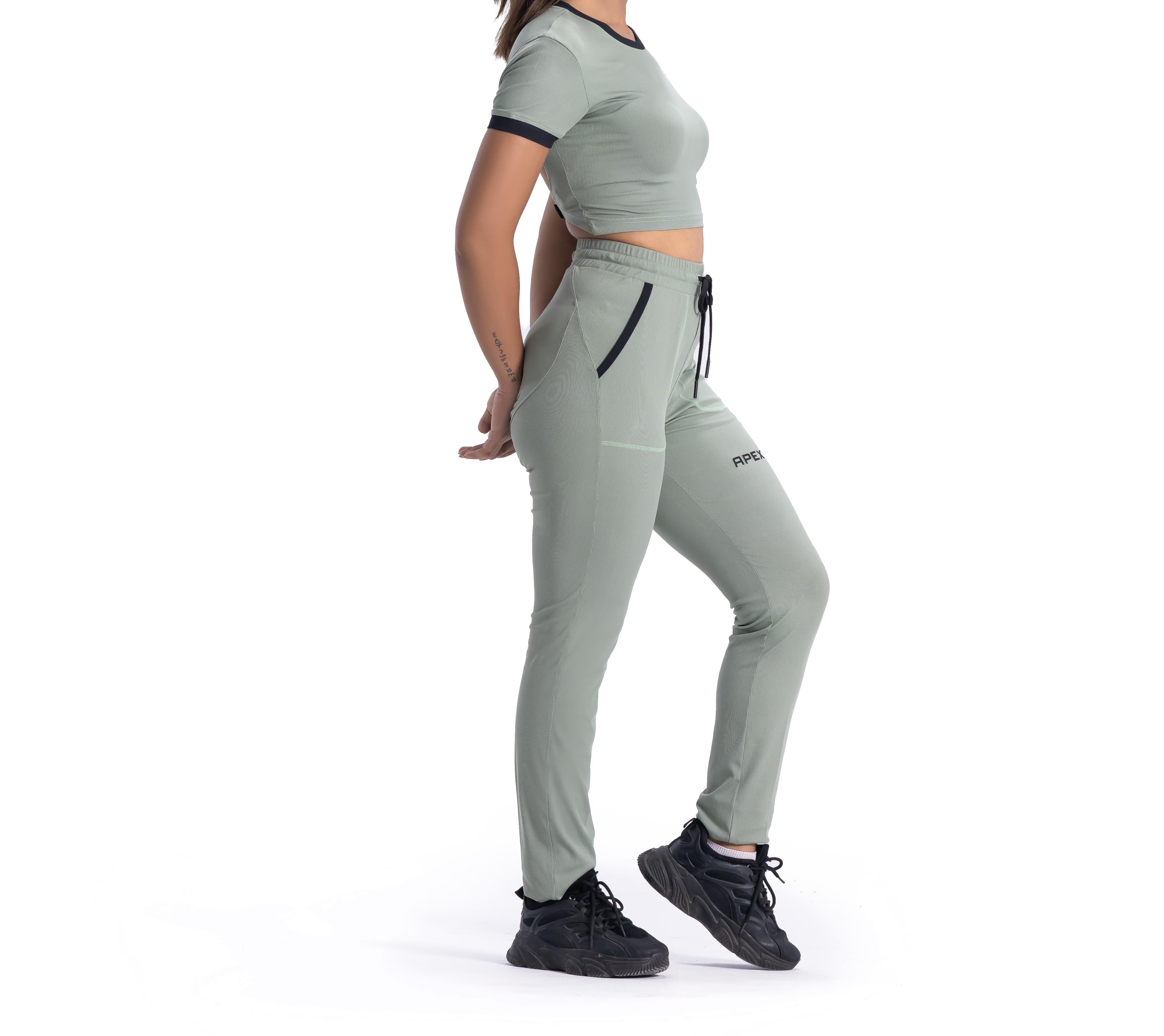 Pantalon de jogging utilitaire taille haute Sage