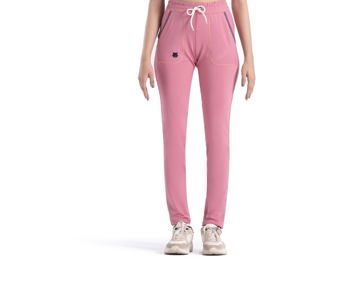 Pantalon de jogging rose à anneau