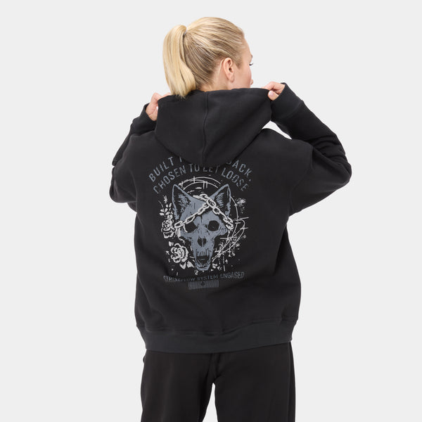 LOCKFEM_05 HOODIE — WAR BLACK
