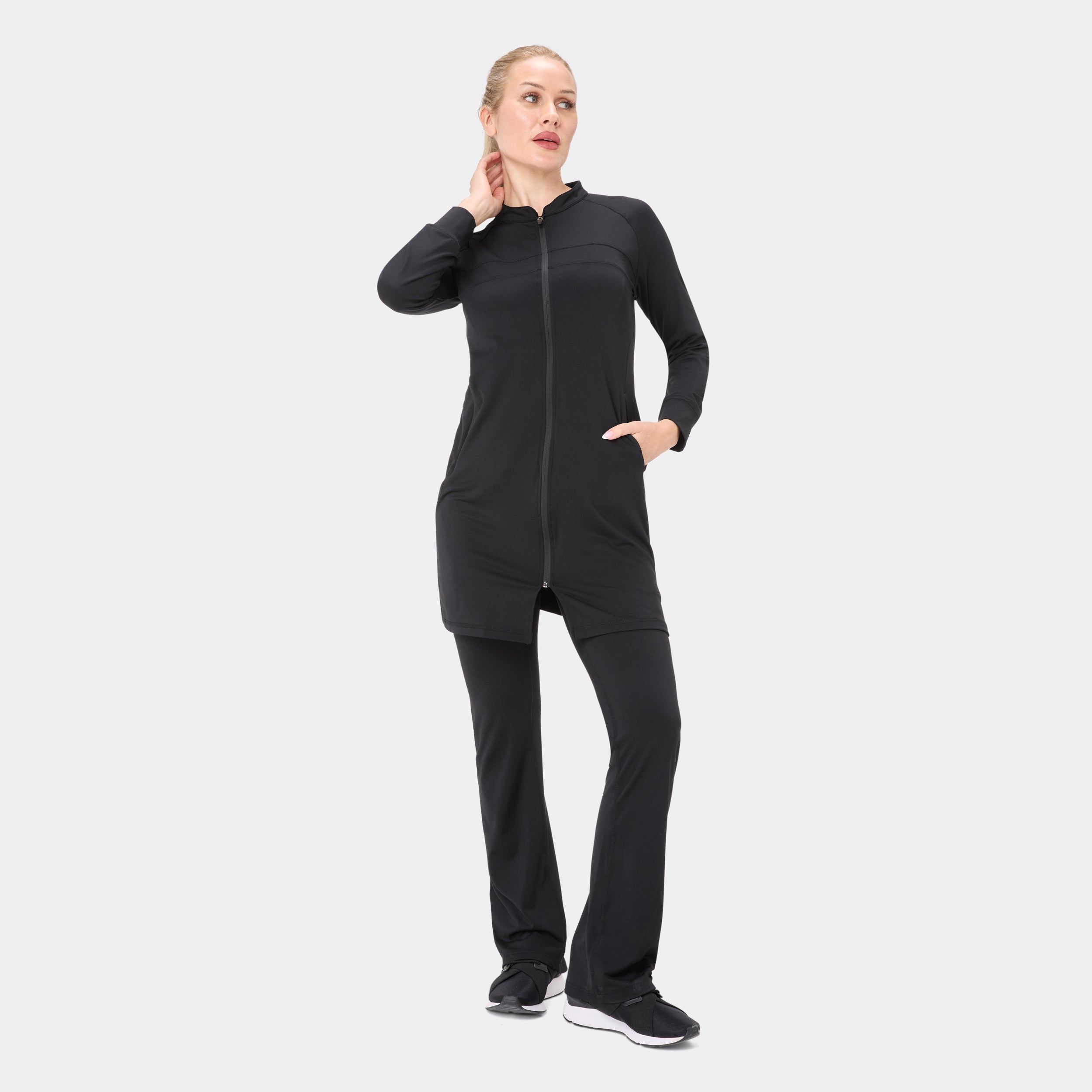 ONYX REGLAN TOP — WAR BLACK