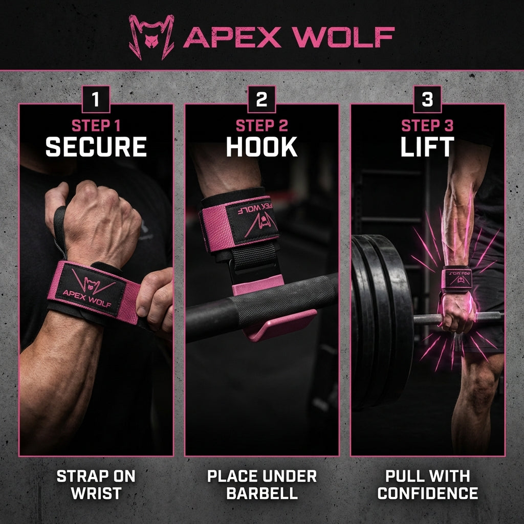 TitanGrip Lifting Hooks (Pair) - Stealth Pink — Additional angle (5)