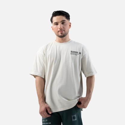 SILENCER 09 OVERSIZE TEE — TACTICAL BIEGE