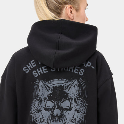 VOLTFEM_77 HOODIE — WAR  BLACK