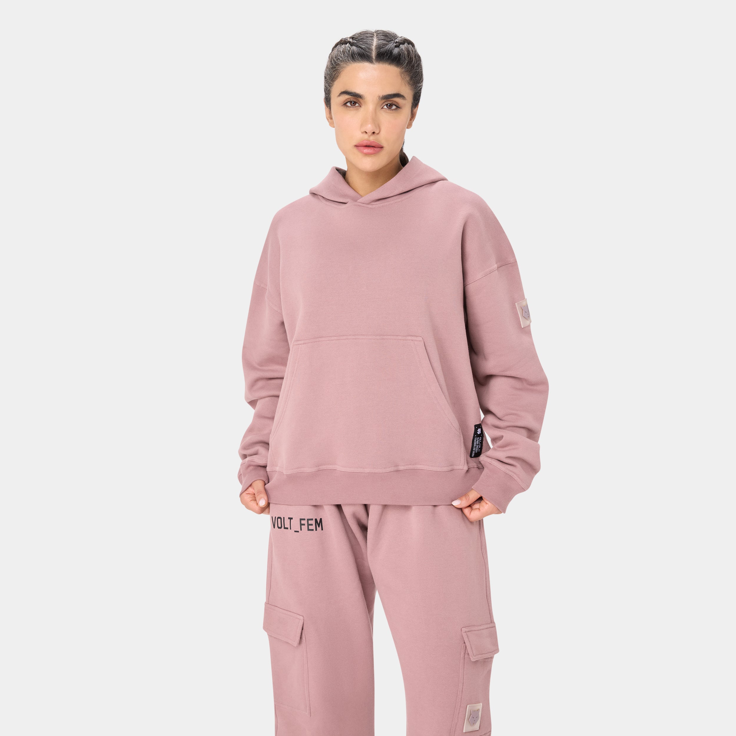 VOLTFEM_77 HOODIE — STORM ROSE