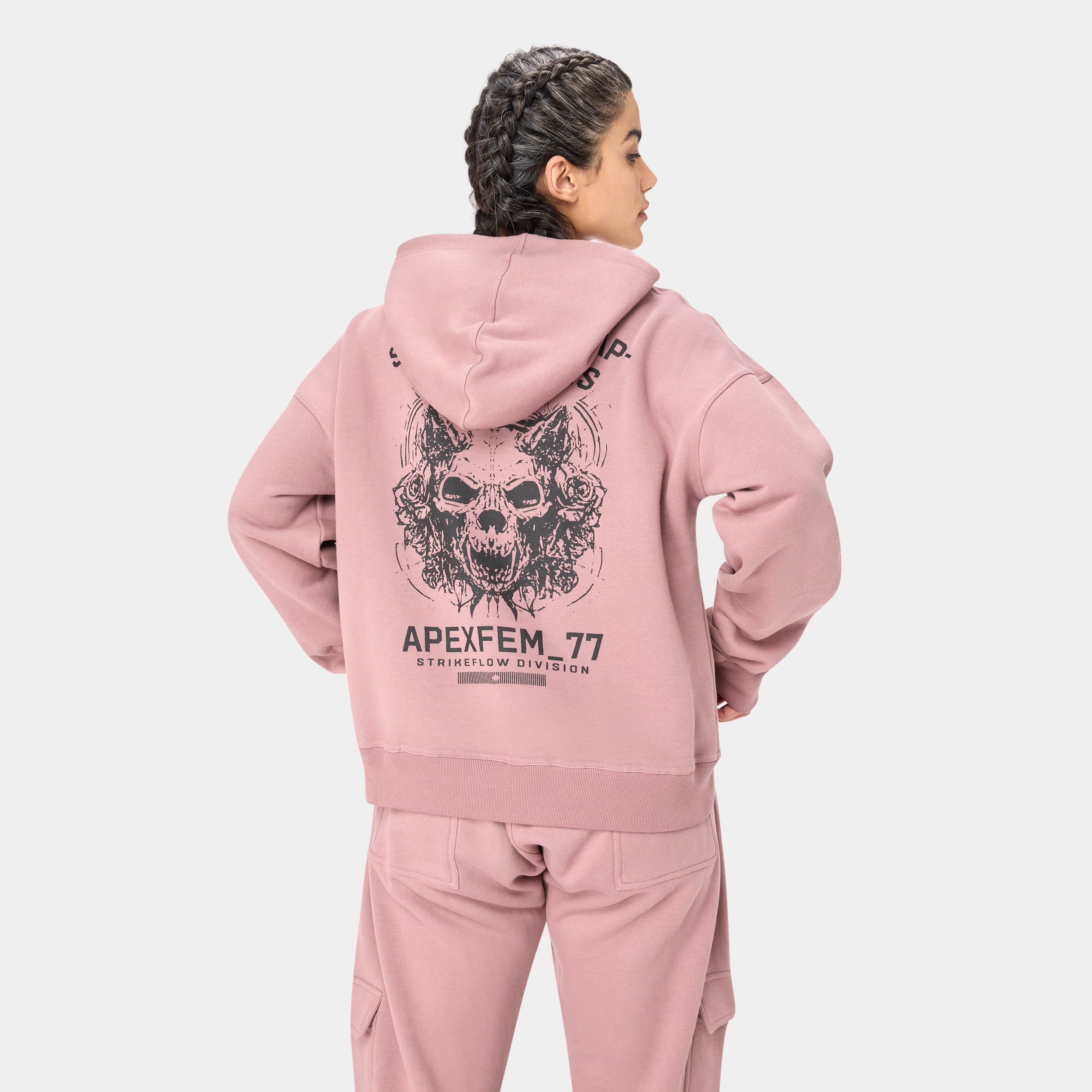 VOLTFEM_77 HOODIE — STORM ROSE
