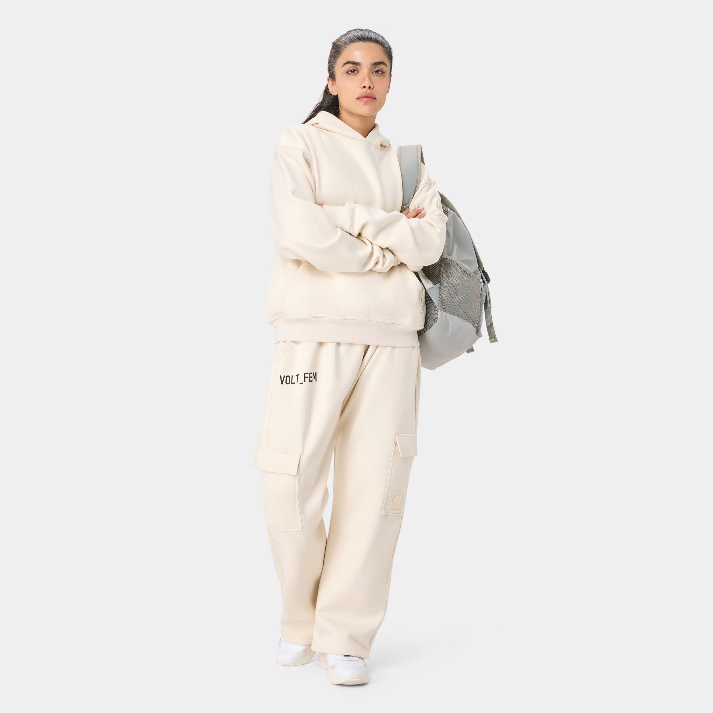 VOLTFEM_77 HOODIE — TACTICAL BEIGE — side detail